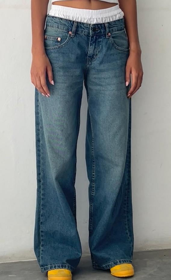 Jean Large Taille Haute : Confort Élégant et Style Rétro Chic