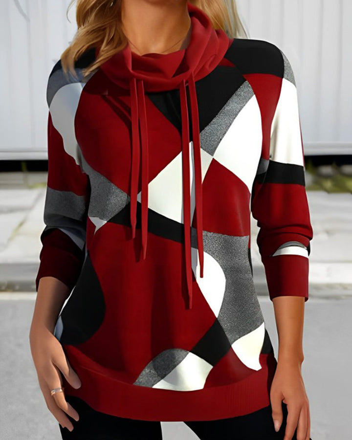 Sweat à Capuche Imprimé Graphique Femme - Moderne & Confortable