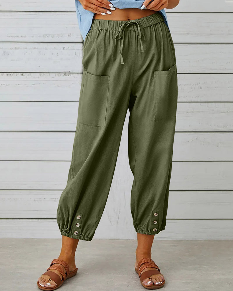 Elise – Pantalon ample femme taille haute