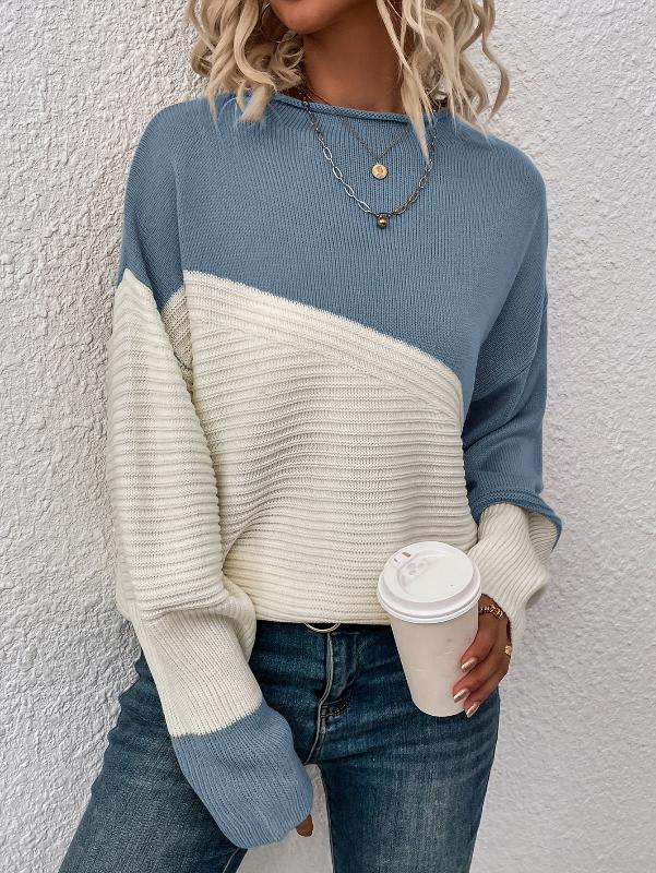 Pull Bicolore Maille Texturée : Style Moderne & Confort Hiver