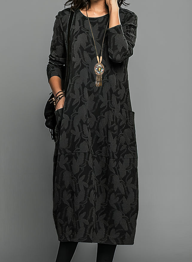 Robe chic et douce à manches longues pour femme