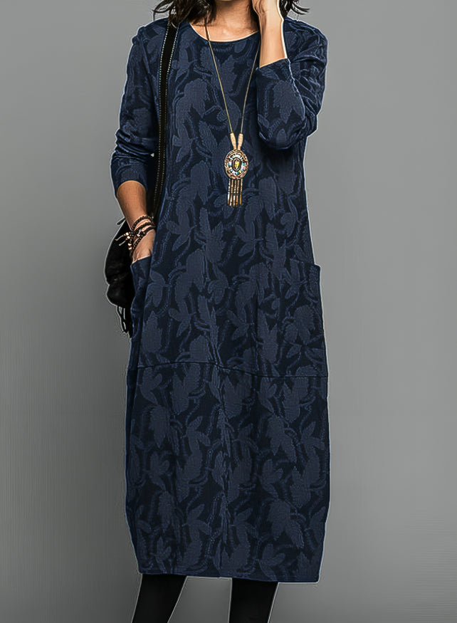 Robe chic et douce à manches longues pour femme