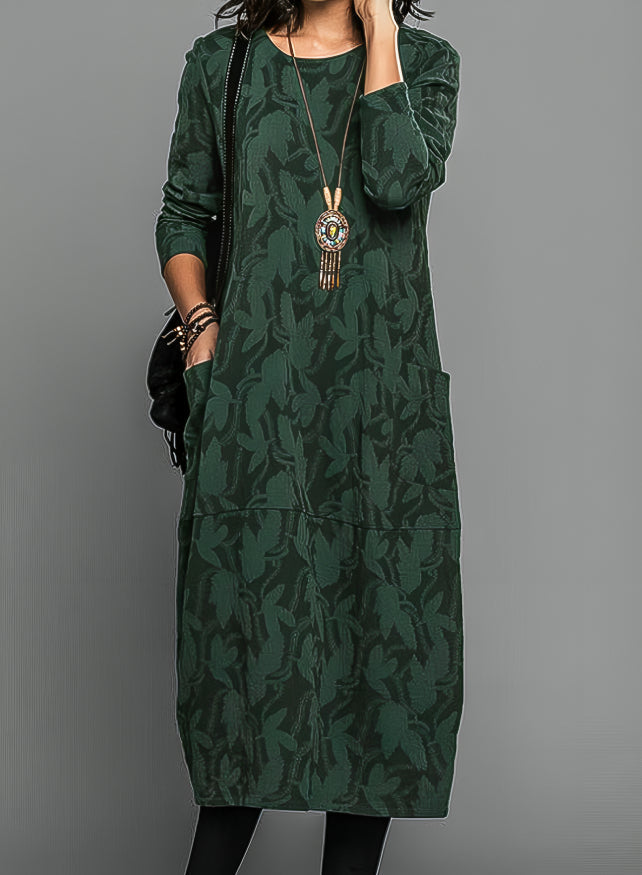 Robe chic et douce à manches longues pour femme