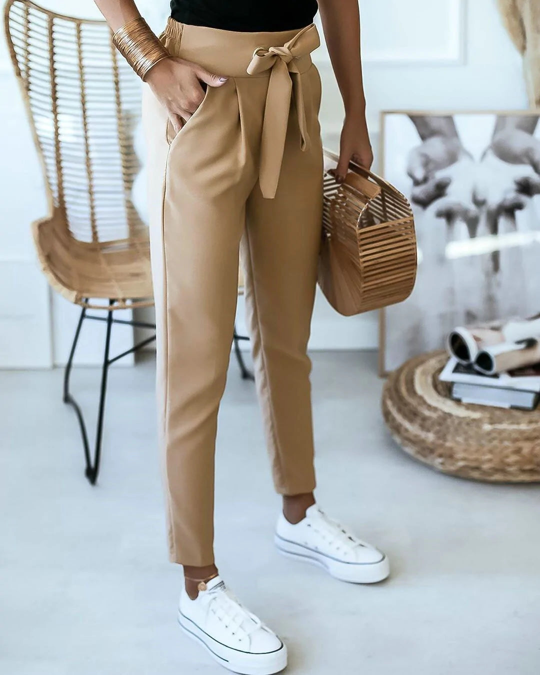 Angelien – Pantalon taille haute décontracté | Confort absolu, silhouette affinée
