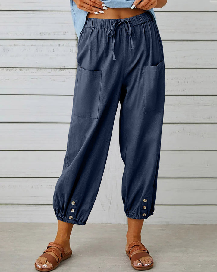 Elise – Pantalon ample femme taille haute