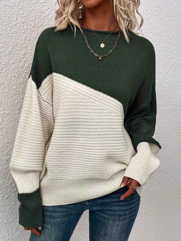 Pull Bicolore Maille Texturée : Style Moderne & Confort Hiver