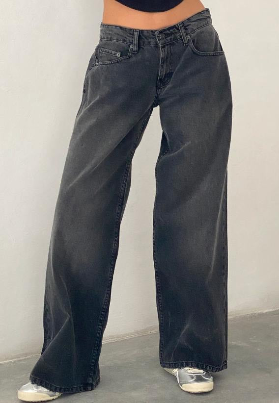 Jean Large Taille Haute : Confort Élégant et Style Rétro Chic