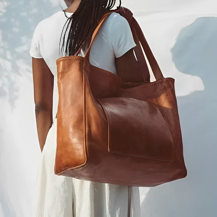 Sac Cabas Cuir Élégant & Pratique - Grand Format