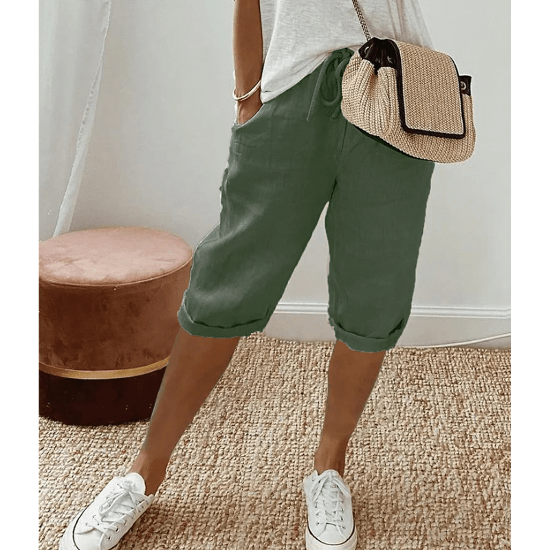 Alba | Short Décontracté à Revers Femme | Été - Looksy