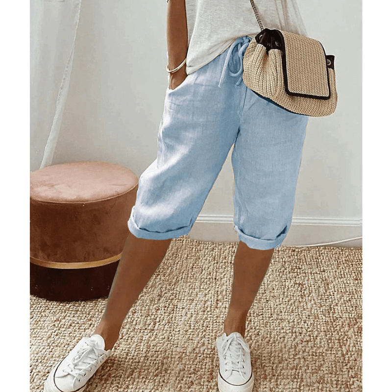 Alba | Short Décontracté à Revers Femme | Été - Looksy