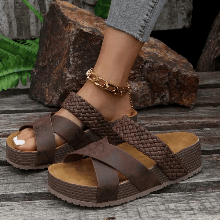 Albina | Sandales Compensées à Plateforme pour Femme | Été - Looksy
