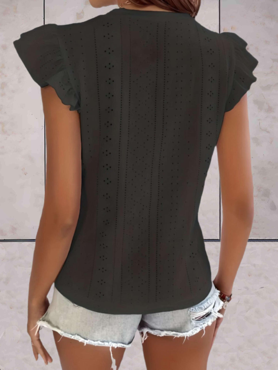 Lara top femme tendance avec ruches – chic et confortable