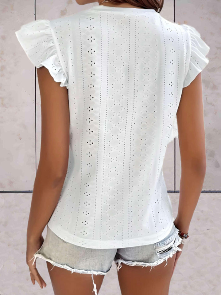 Lara top femme tendance avec ruches – chic et confortable