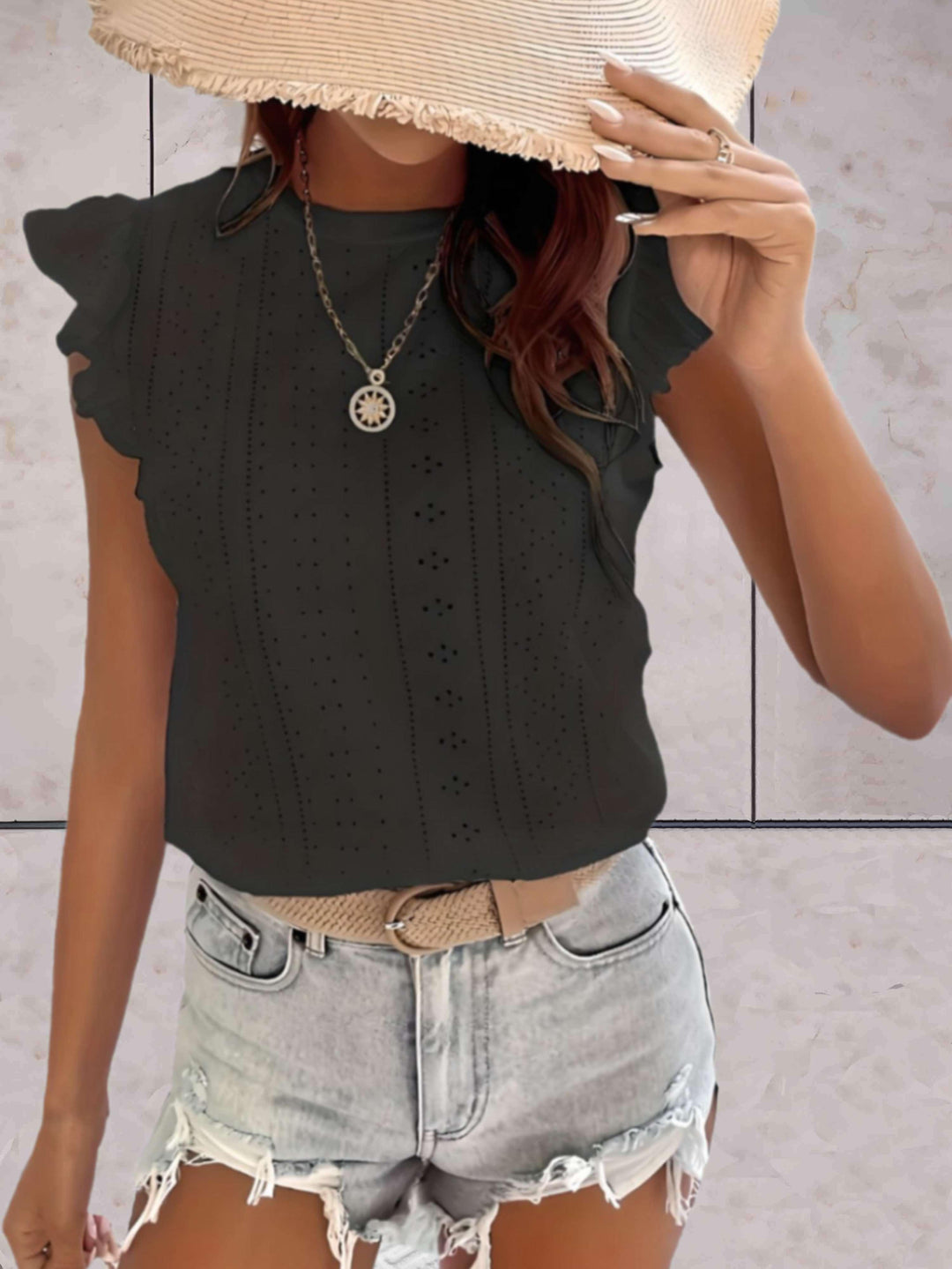 Lara top femme tendance avec ruches – chic et confortable
