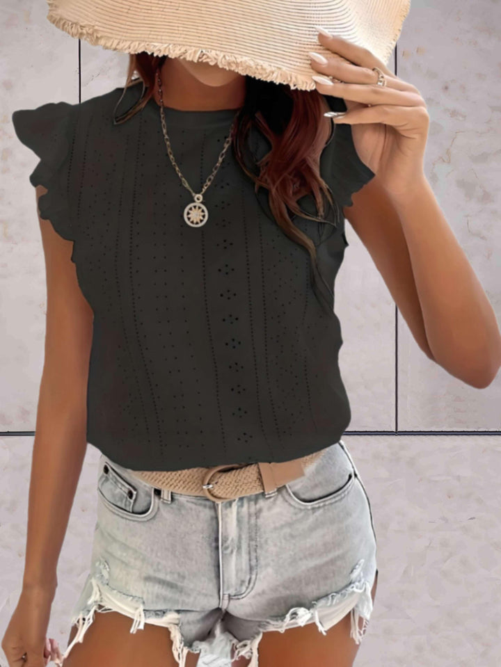 Lara top femme tendance avec ruches – chic et confortable