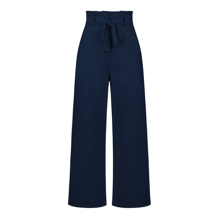 Amance | Pantalon Large Ceinturé Femme | Taille Haute - Looksy