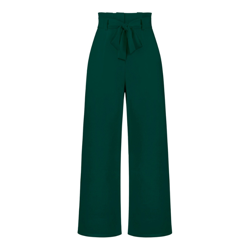 Amance | Pantalon Large Ceinturé Femme | Taille Haute - Looksy