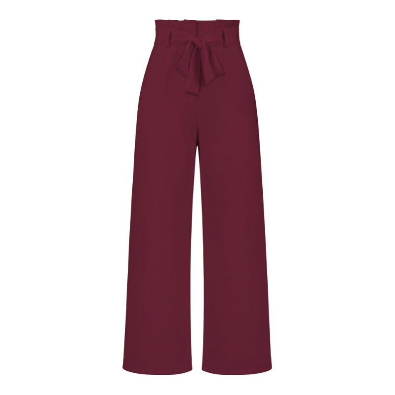 Amance | Pantalon Large Ceinturé Femme | Taille Haute - Looksy