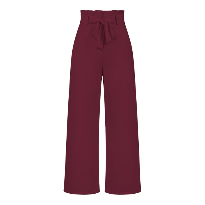 Amance | Pantalon Large Ceinturé Femme | Taille Haute - Looksy