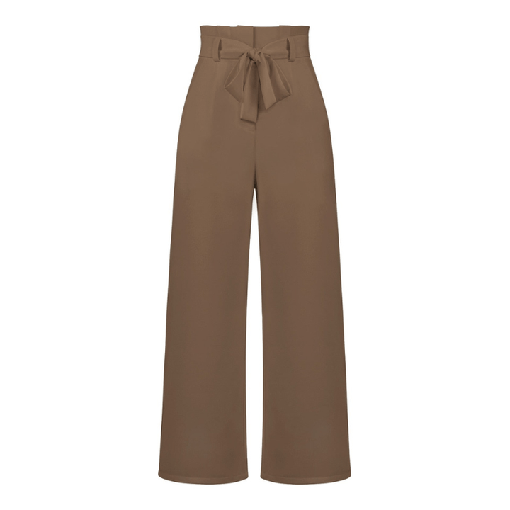 Amance | Pantalon Large Ceinturé Femme | Taille Haute - Looksy