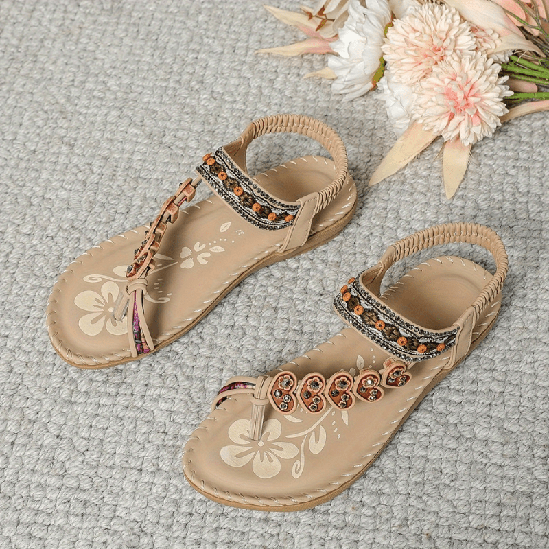 Anca | Sandales Bohèmes Ornées pour Femmes | Été - Looksy