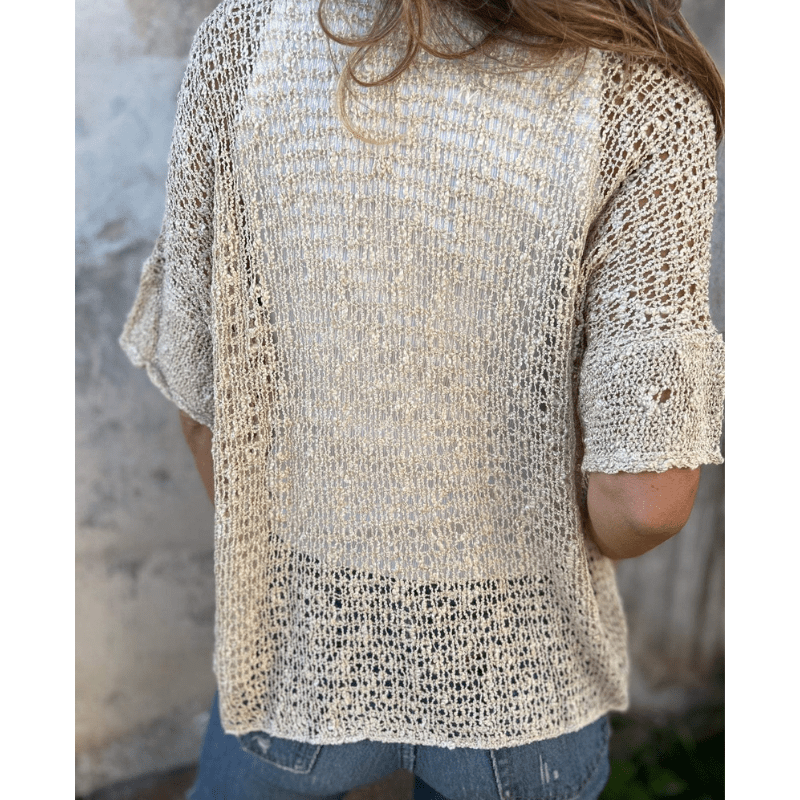 Annie | Haut Texturé Léger pour Femmes | Manches Courtes - Looksy