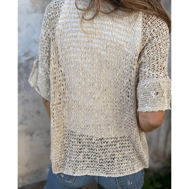 Annie | Haut Texturé Léger pour Femmes | Manches Courtes - Looksy
