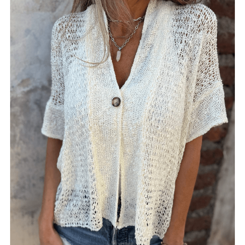 Annie | Haut Texturé Léger pour Femmes | Manches Courtes - Looksy
