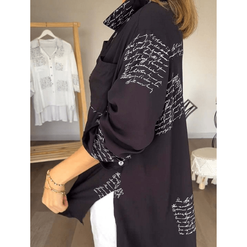 Anoushka | Blouse Élégante Imprimée Pour Femme | Manches Longues - Looksy