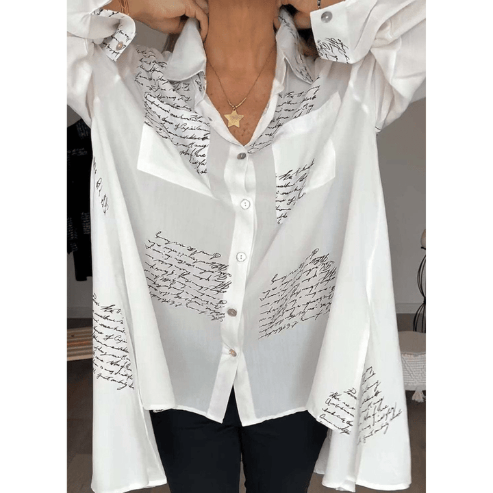 Anoushka | Blouse Élégante Imprimée Pour Femme | Manches Longues - Looksy