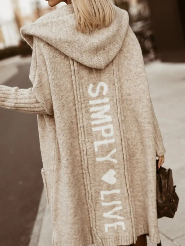 Odette long gilet à capuche femme doux et chaud