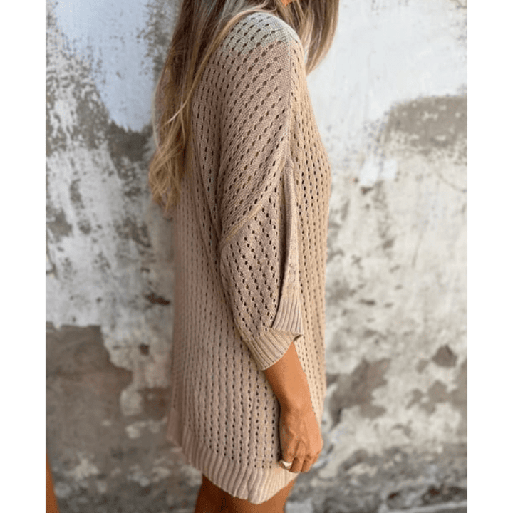 Aria | Haut Ajouré Aérien & Stylé Femme | Manches Mi - Longues - Looksy