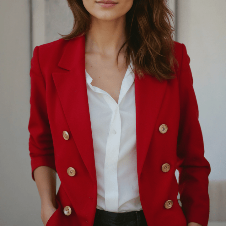 Armelle | Blazer Femme Croisé à Double Boutonnage | Coupe Élégante - Looksy