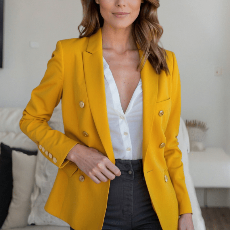 Armelle | Blazer Femme Croisé à Double Boutonnage | Coupe Élégante - Looksy