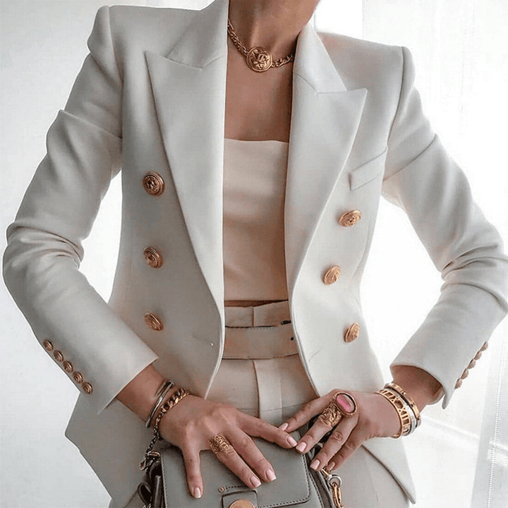 Armelle | Blazer Femme Croisé à Double Boutonnage | Coupe Élégante - Looksy