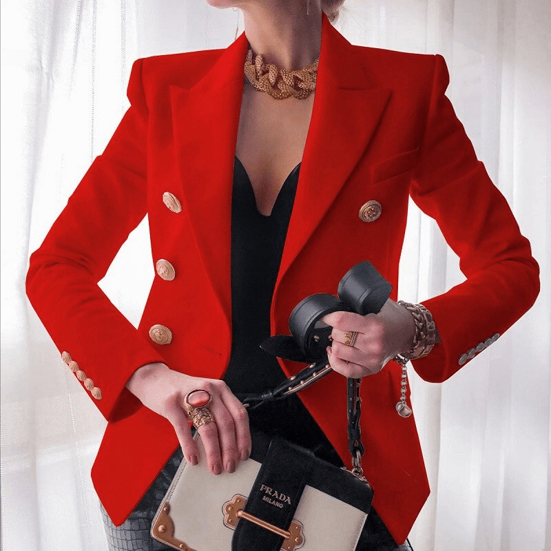 Armelle | Blazer Femme Croisé à Double Boutonnage | Coupe Élégante - Looksy