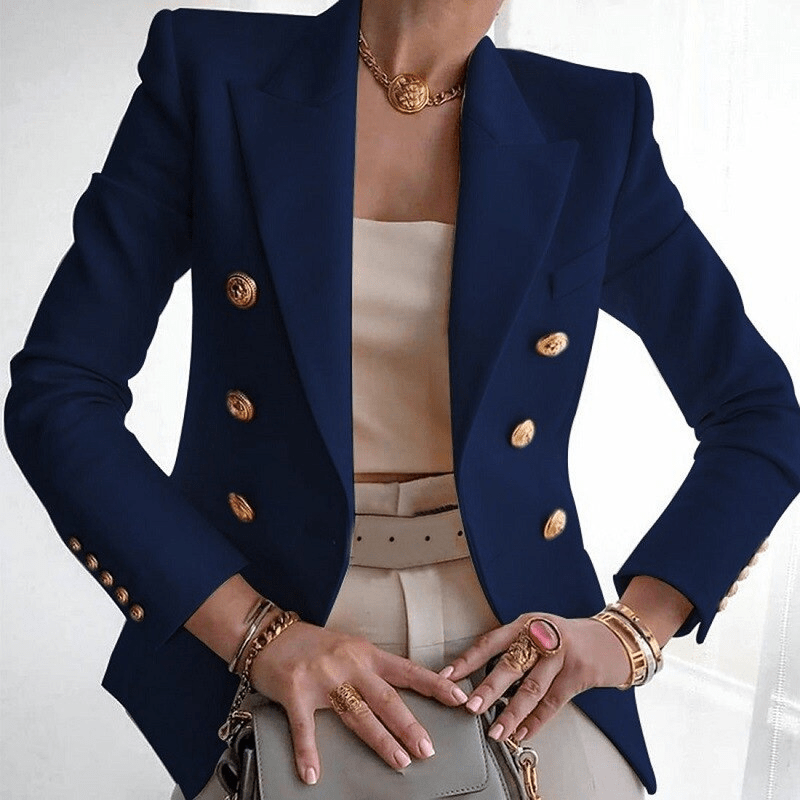 Armelle | Blazer Femme Croisé à Double Boutonnage | Coupe Élégante - Looksy