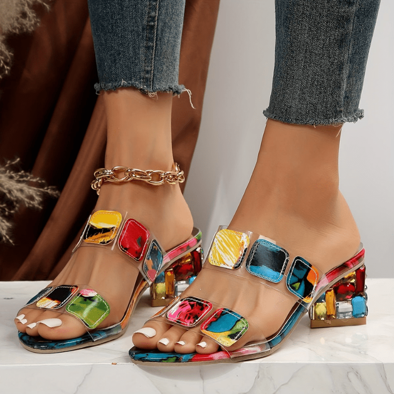 Aurielle | Sandales Chic à Talons Ouverts Pour Femme | Été - Looksy