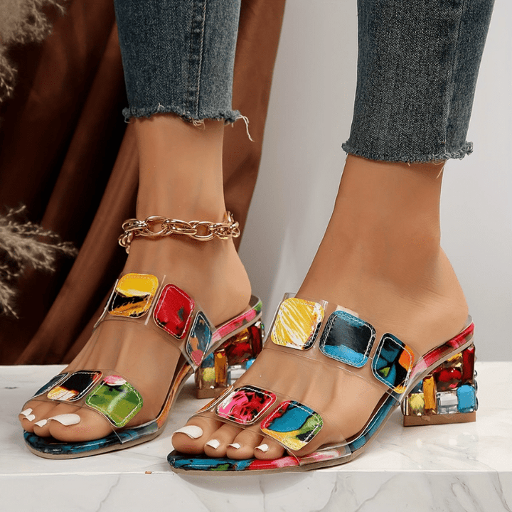 Aurielle | Sandales Chic à Talons Ouverts Pour Femme | Été - Looksy