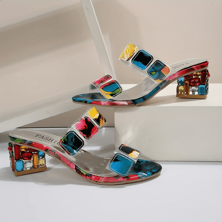 Aurielle | Sandales Chic à Talons Ouverts Pour Femme | Été - Looksy