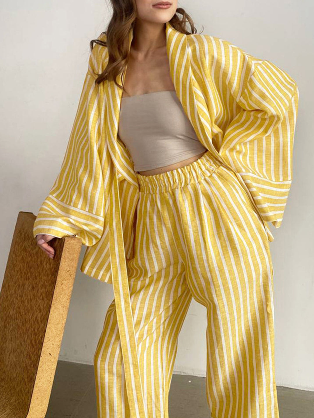 Ensemble Rayé Femme Confortable Chic & Décontracté