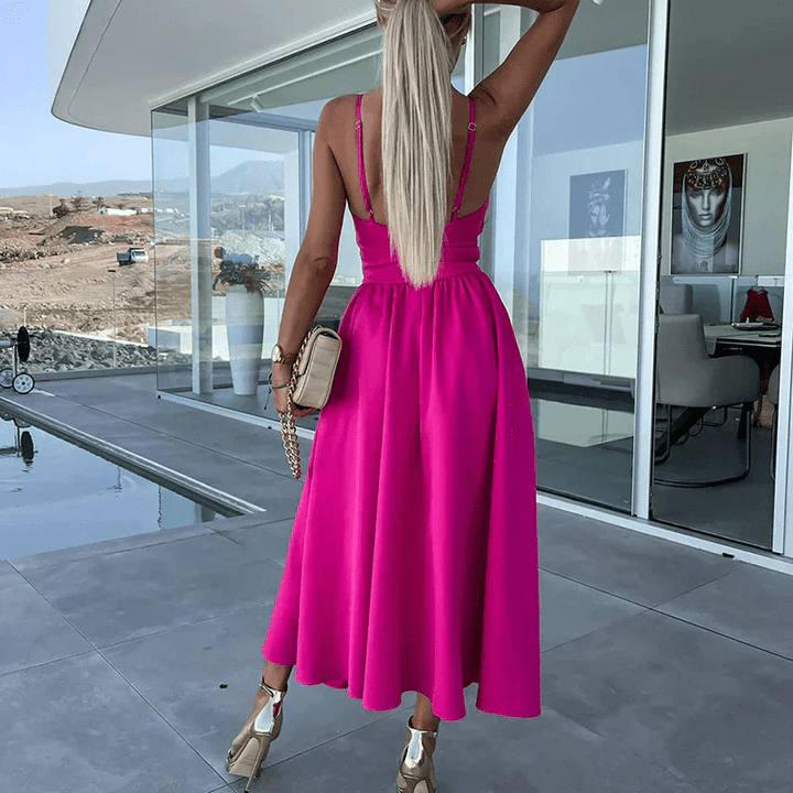 Bibiane | Robe Midi Pour Femme Avec Découpes | Soirée ou Fête - Looksy