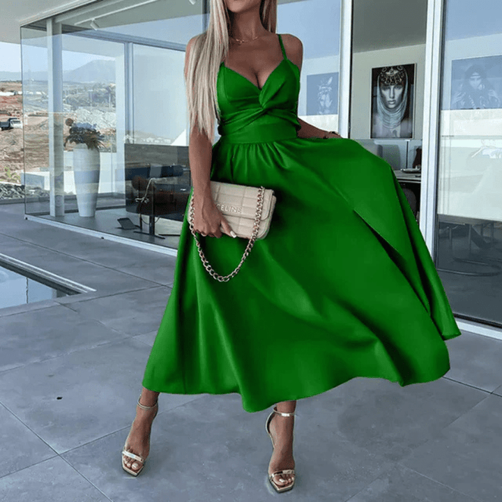 Bibiane | Robe Midi Pour Femme Avec Découpes | Soirée ou Fête - Looksy