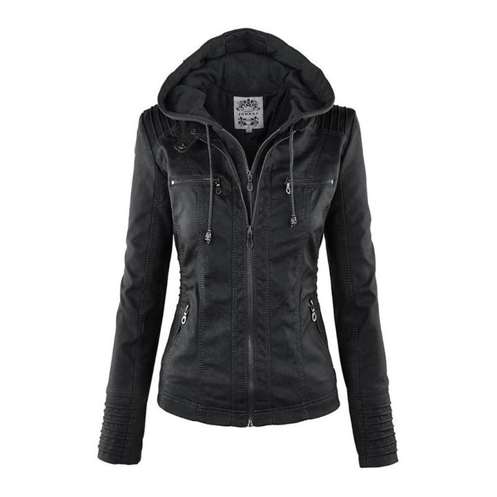 Veste de moto élégante pour femme en cuir