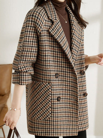 Veste à Carreaux Femme Chic et Confortable