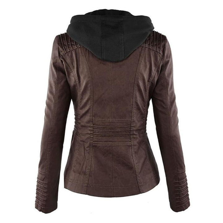 Veste de moto élégante pour femme en cuir