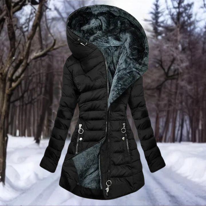 Manteau Matelassé Polaire Chaud - Coupe Cintrée Élégant Hiver Confort