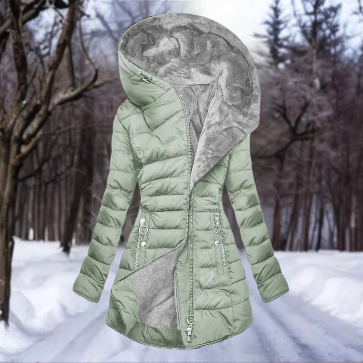 Manteau Matelassé Polaire Chaud - Coupe Cintrée Élégant Hiver Confort