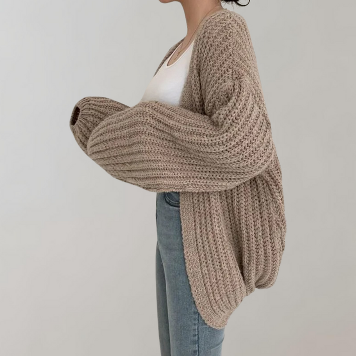 Liora gilet femme en maille élégante à manches longues