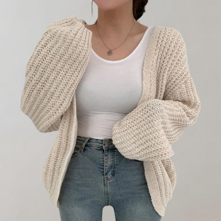Liora gilet femme en maille élégante à manches longues
